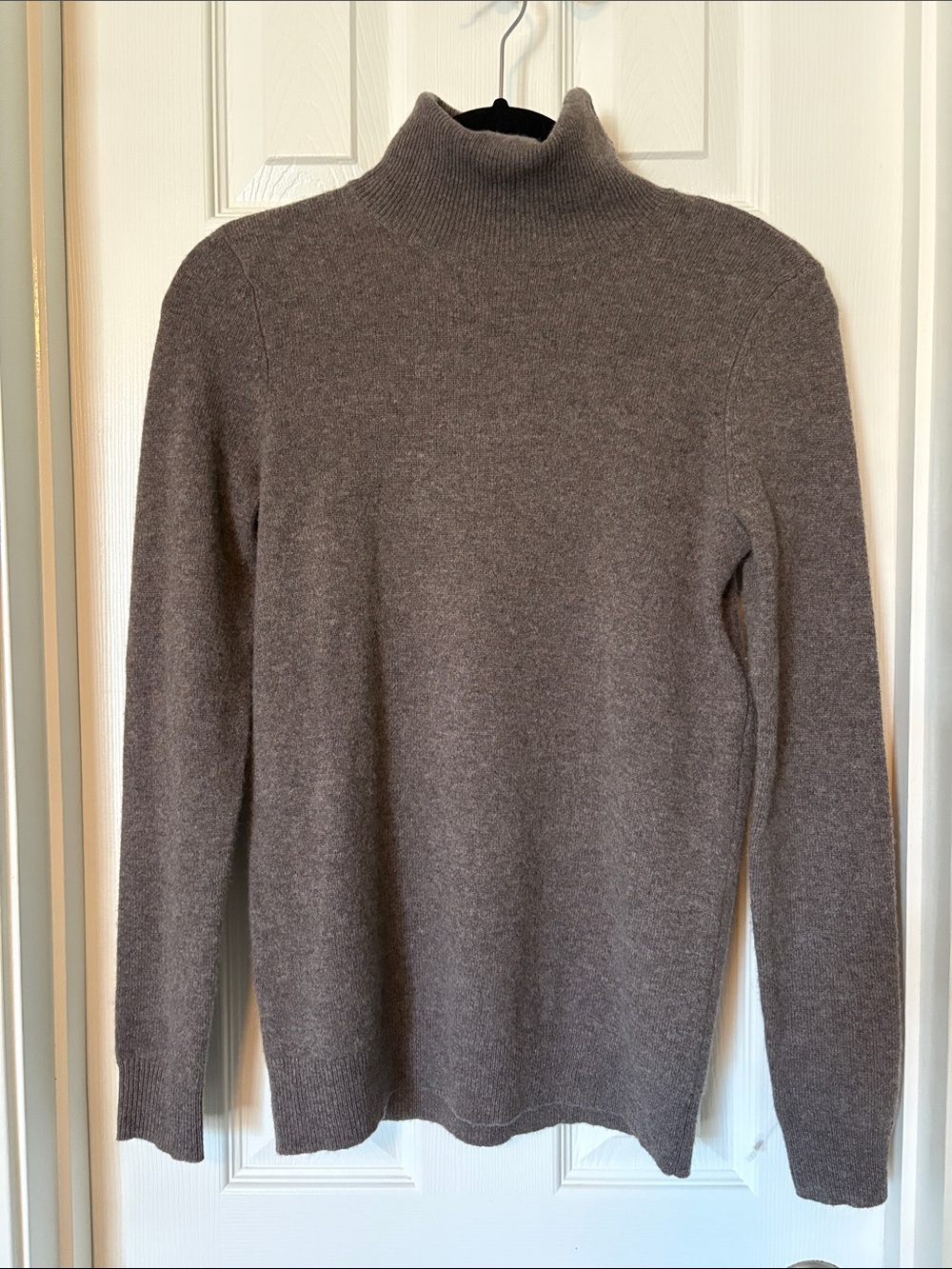 Bloomingdale's Cashmere Taupe Turtleneck Sweater